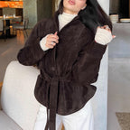 Elegant Reversible Suede Blazer Jacket