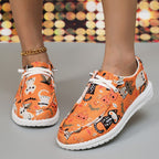 Women's Breathable Casual Sneakers with Halloween Print