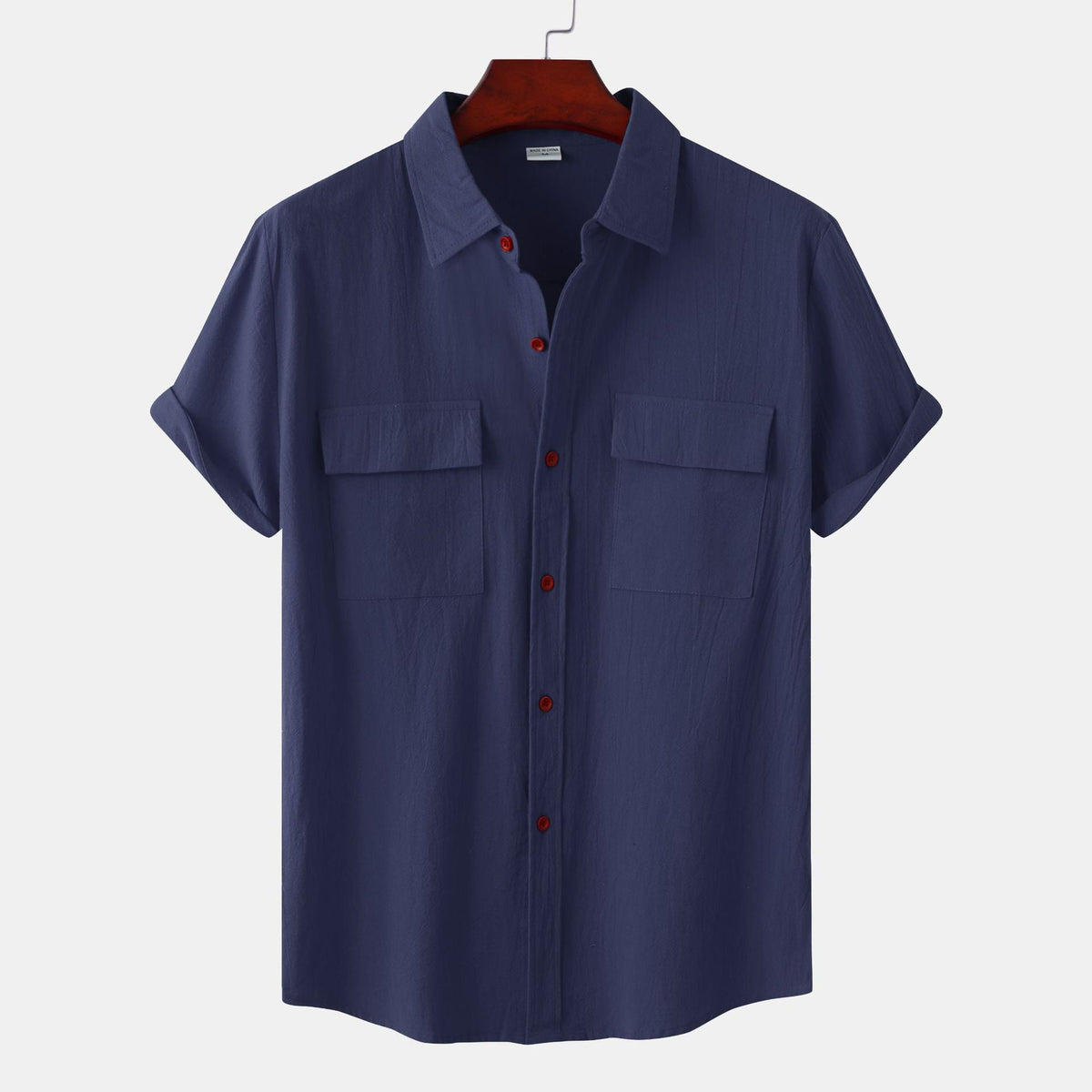 Women's Short-Sleeve Shirt with Practical Chest Pockets and Casual Structure