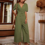 Casual High-Waisted Jumpsuit with Pockets