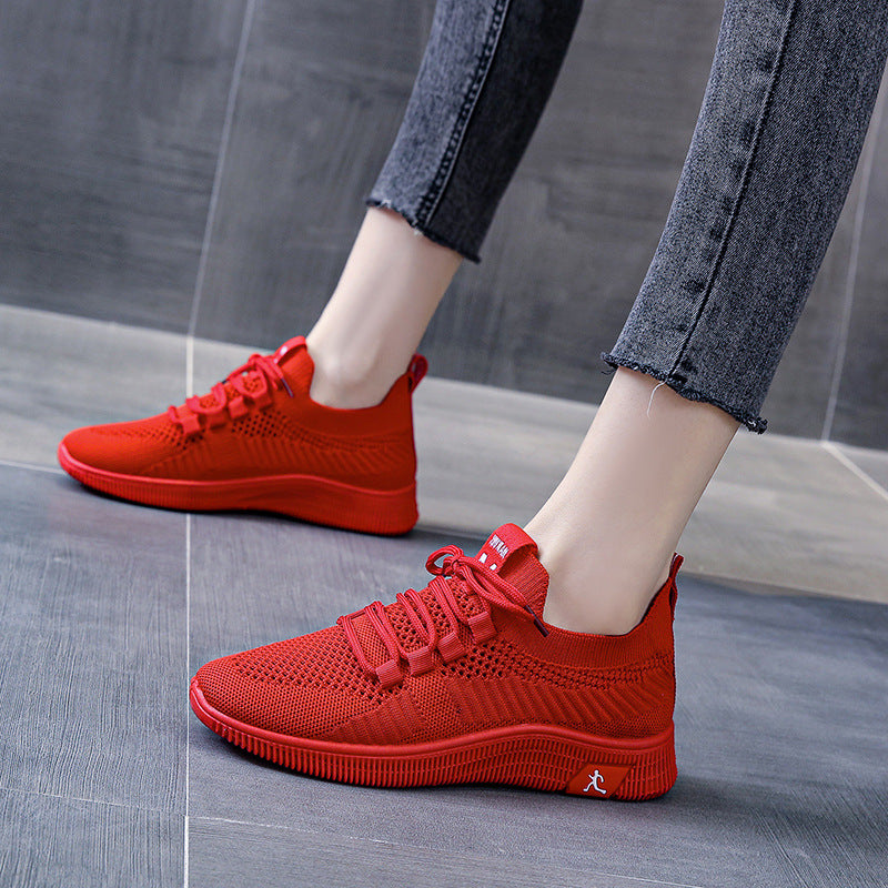 Women's Breathable Sport Sneakers with Flexible Shaft and Non-Slip Sole