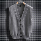 Women's Sleeveless Cable Knit Cardigan