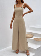 Women's Jumpsuit with Decorative Buttons