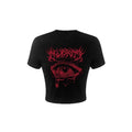 Women's Crop T-Shirt with Artistic Graphic and Statement Print