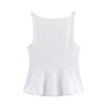 Women's Sleeveless Top with Elegant Cut
