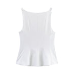 Women's Sleeveless Top with Elegant Cut