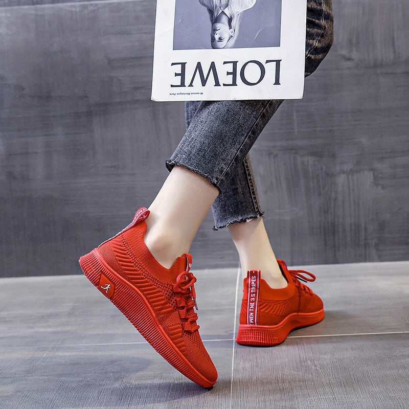 Women's Breathable Sport Sneakers with Flexible Shaft and Non-Slip Sole