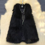 Women's Elegant Faux Fur Vest with Fashionable Cut