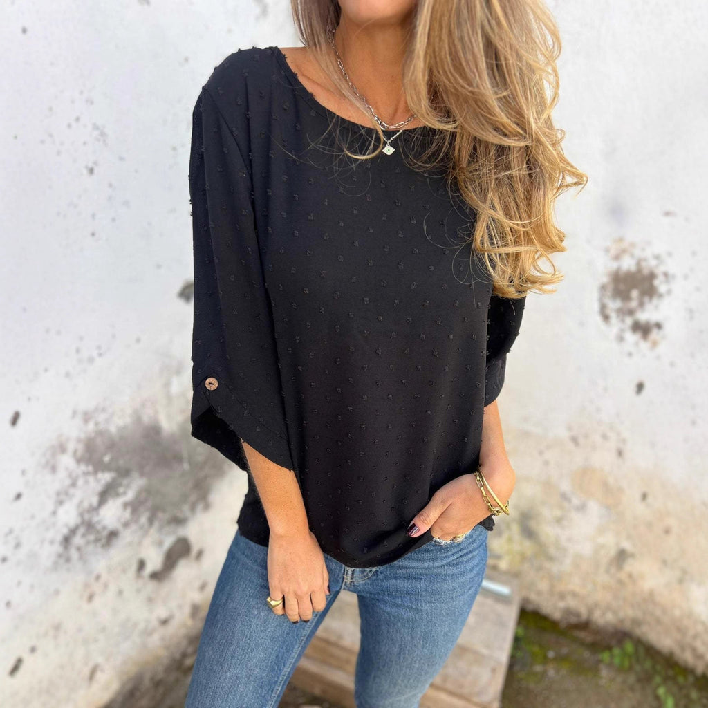 Casual Women's Blouse with Textured Fabric