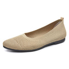 Women's Knit Ballerina Flats with Flexible Footbed