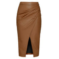High-Waisted Vegan Wrap Skirt