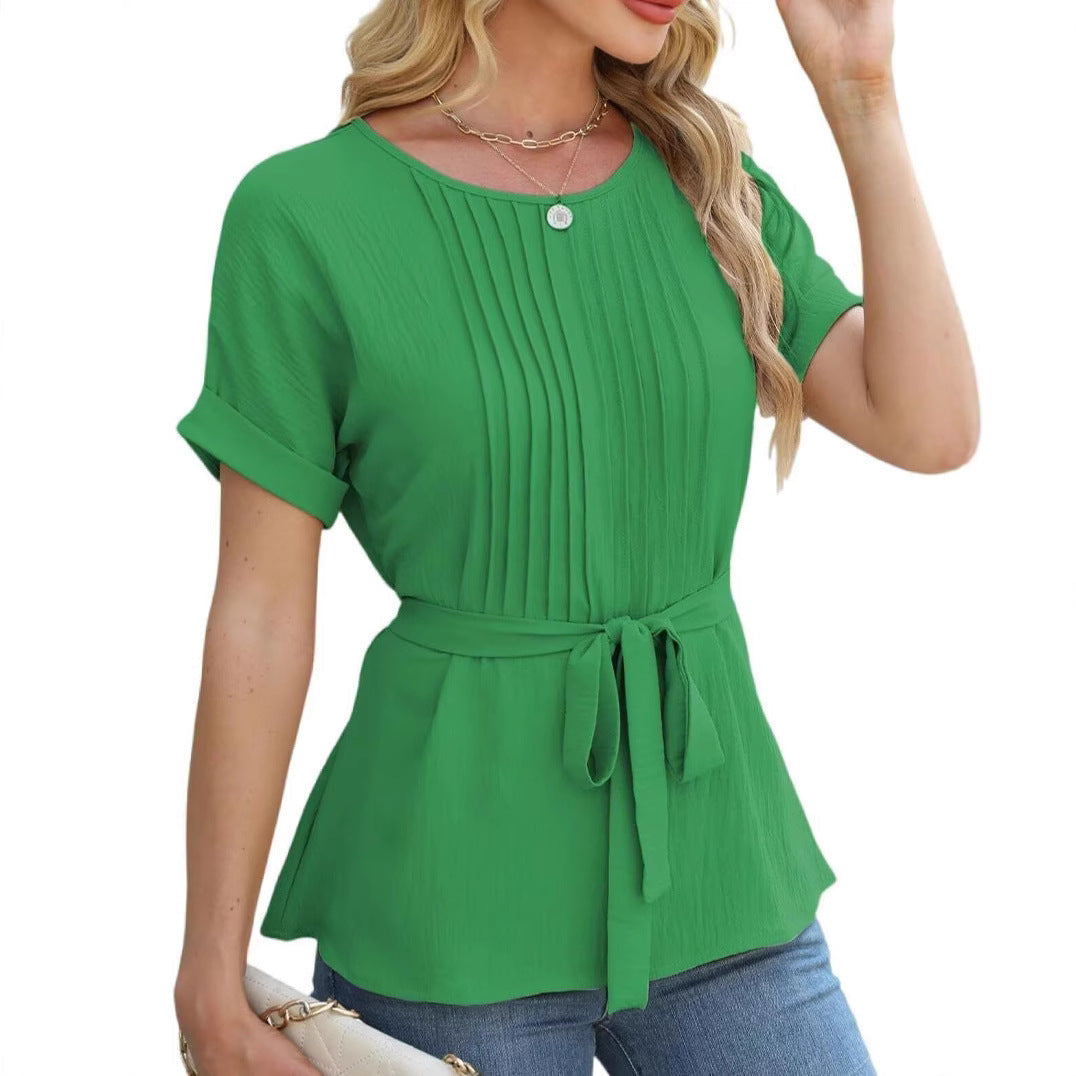 Women's Blouse with Pleats