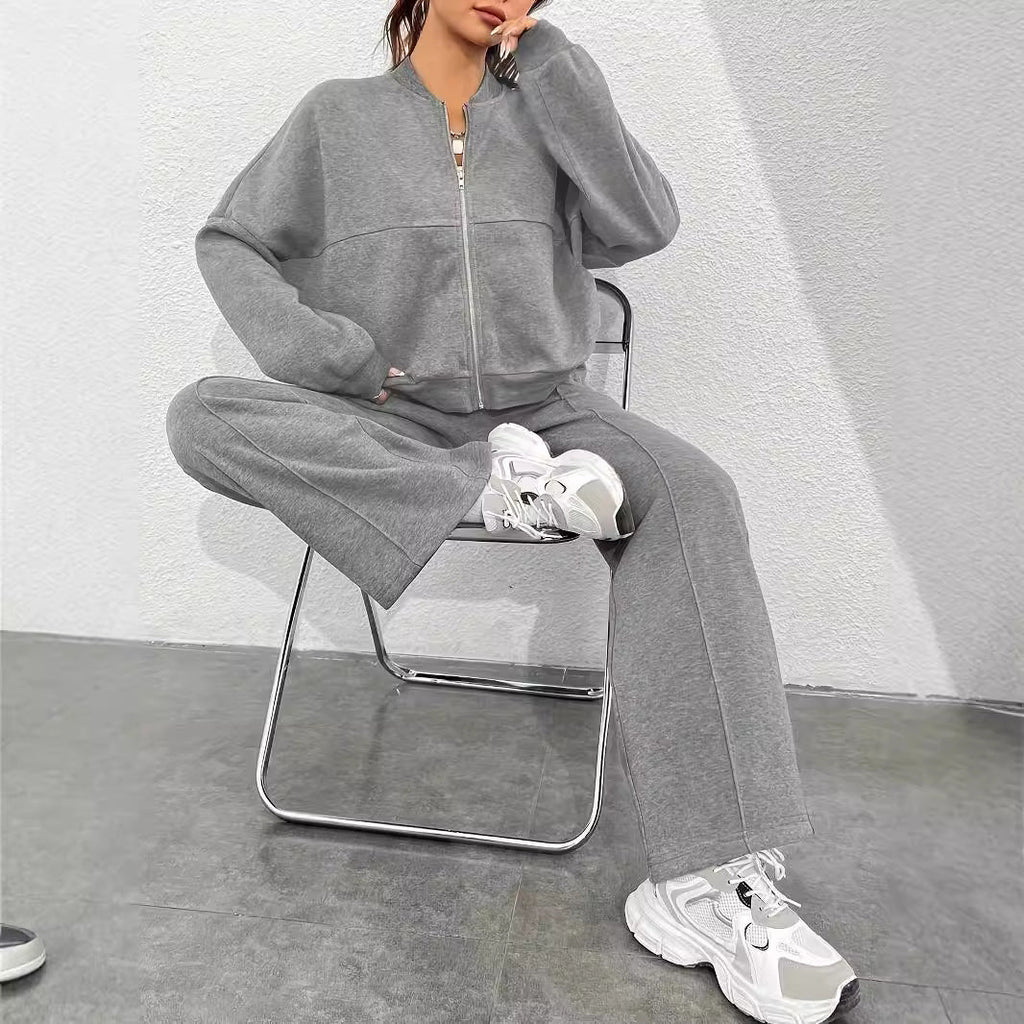 Women's Casual Sweat Set with Pockets