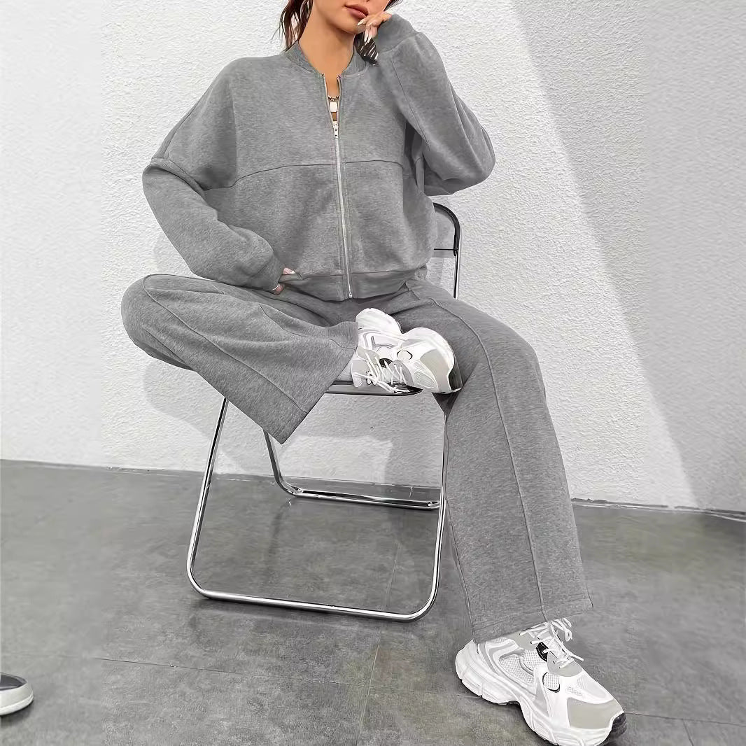 Women's Casual Sweat Set with Pockets