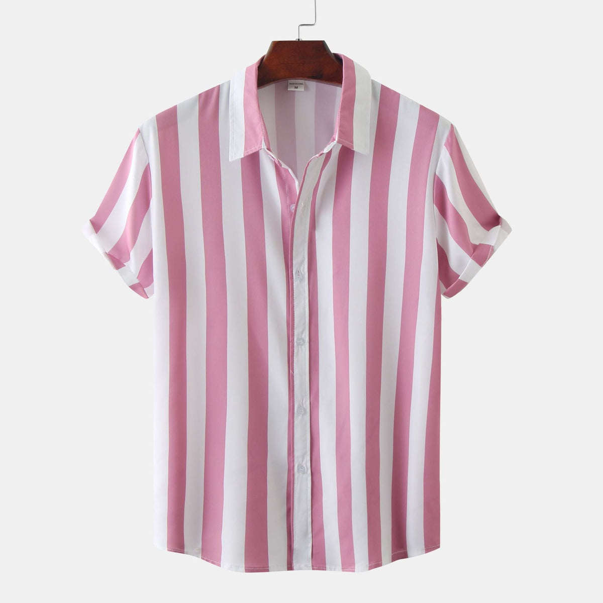 Women's Short-Sleeve Blouse with Modern Striped Design