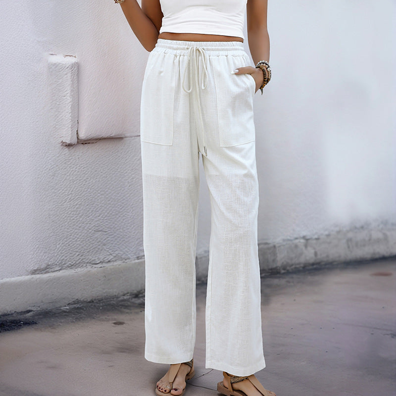 Women's Comfortable Casual Pants with Practical Patch Pockets