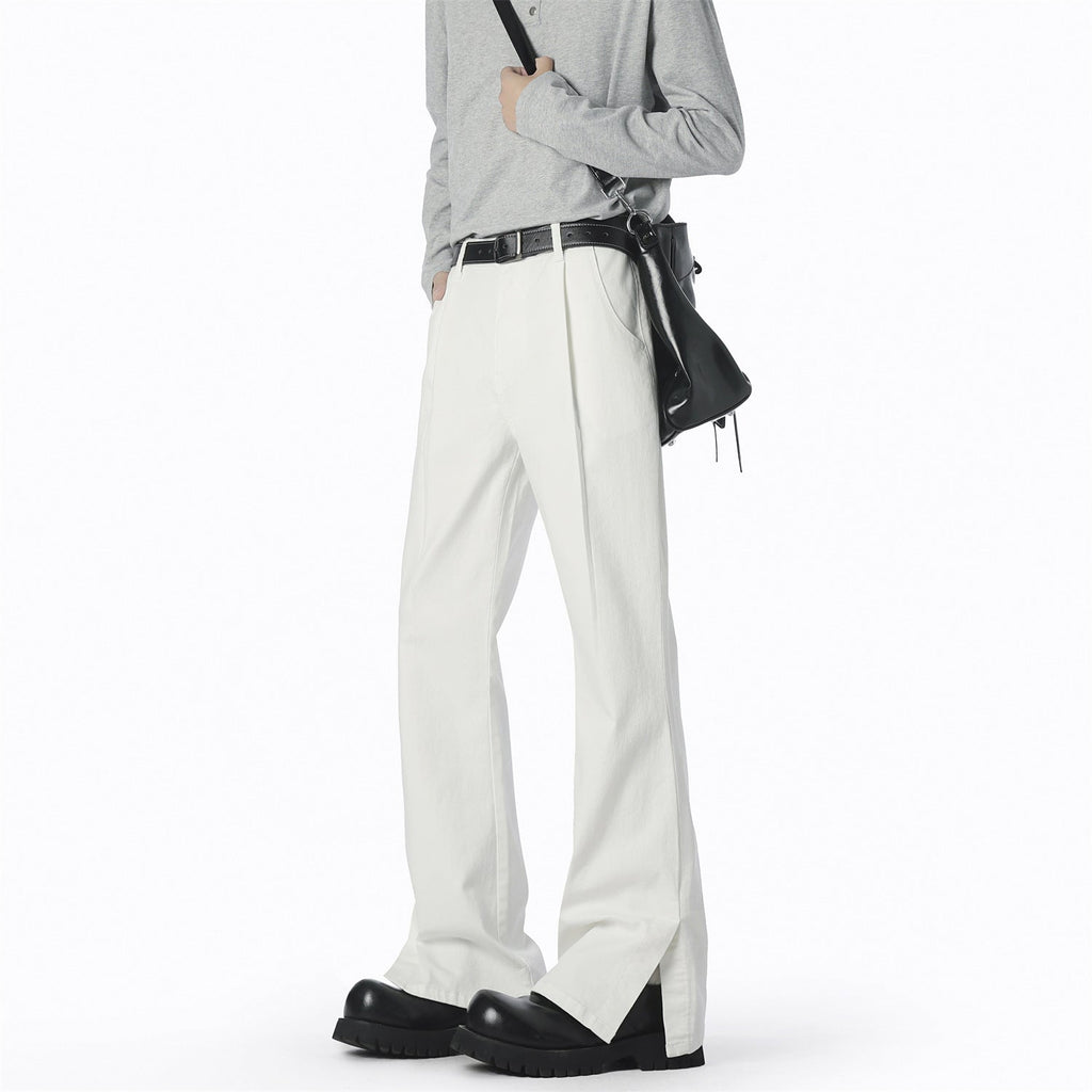 Women's Elegant Wide-Leg Casual Trousers with Fine Pleats