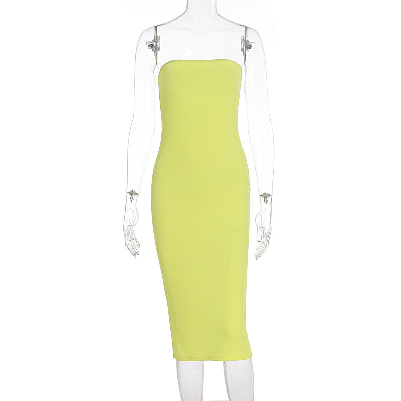 Women's Strapless Basic Bodycon Dress