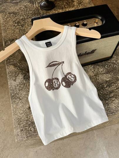 Cherry Print Tank Top