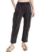 Women's Comfortable Casual Pants with Side Pockets and Elastic Waistband