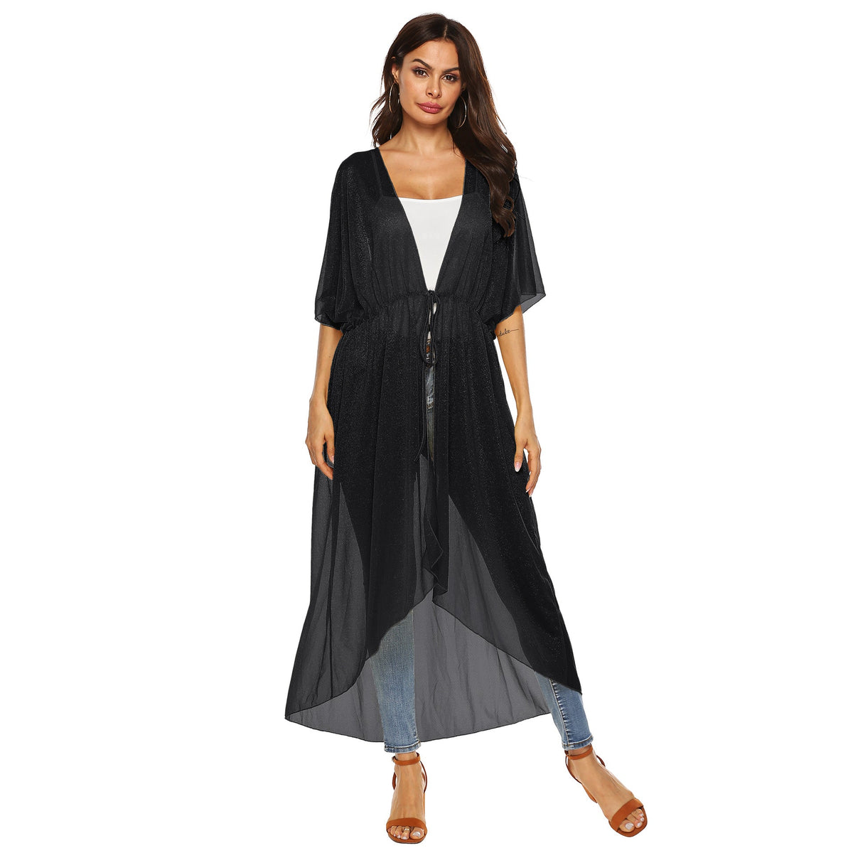 Elegant Sheer Beach Kimono