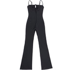 Women's Form-Fitting Jumpsuit with Sophisticated Lacing