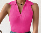 Women's Sleeveless Ribbed Knit Top