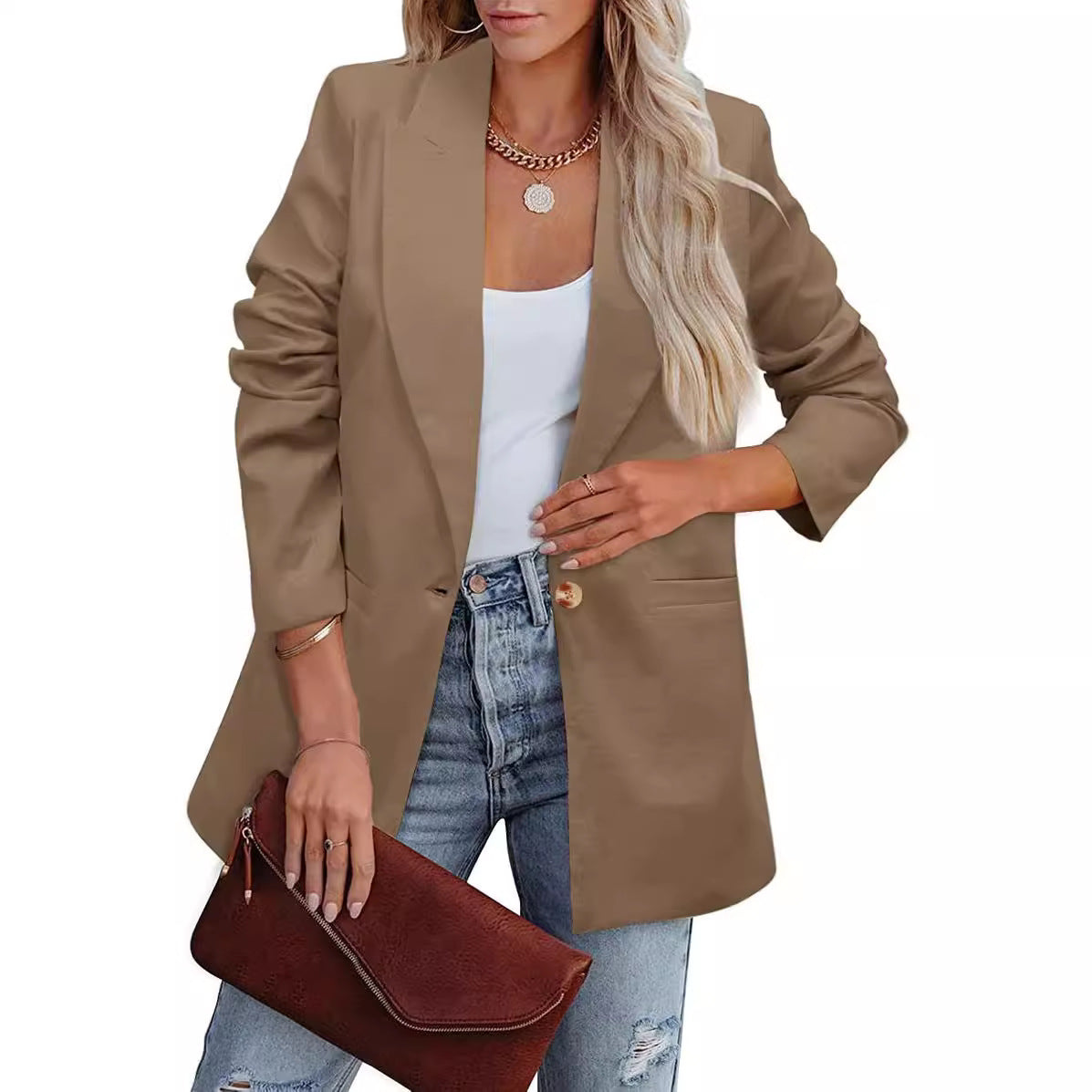 Elegant Casual Blazer with Two Pockets