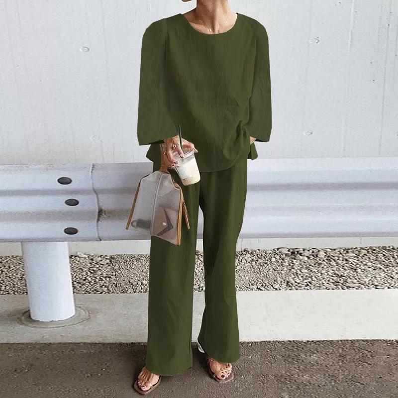Casual Lounge Set with Side Slits