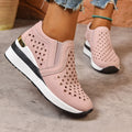 Women's Breathable Slip-On Sneakers with Comfort and Decorative Perforation