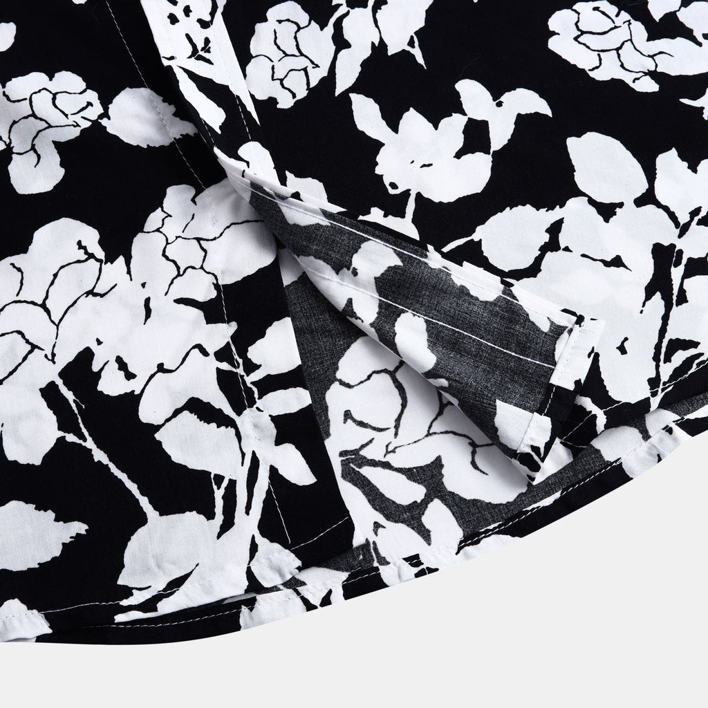Women's Short-Sleeve Shirt with Floral Design
