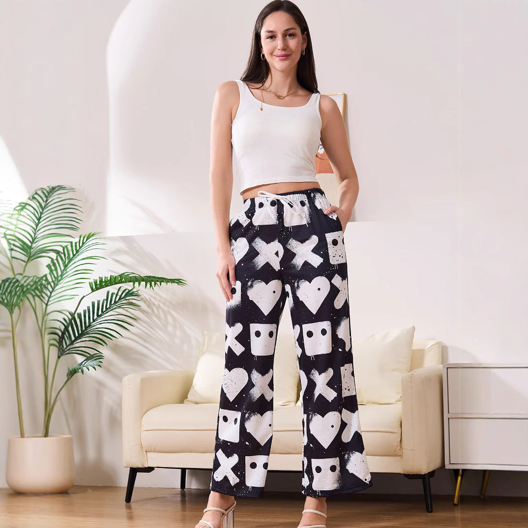 Women's Casual Pants with Creative Patterns