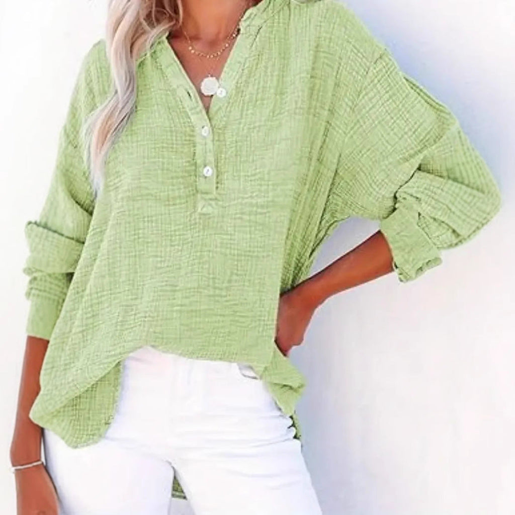 Casual Cotton Button-Down Blouse
