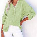 Casual Cotton Button-Down Blouse