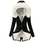 Women's Lined Parka with Faux Fur Collar