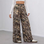 Women's Casual Palazzo Pants in Modern Camouflage