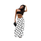 Women's Polka Dot Maxi Skirt