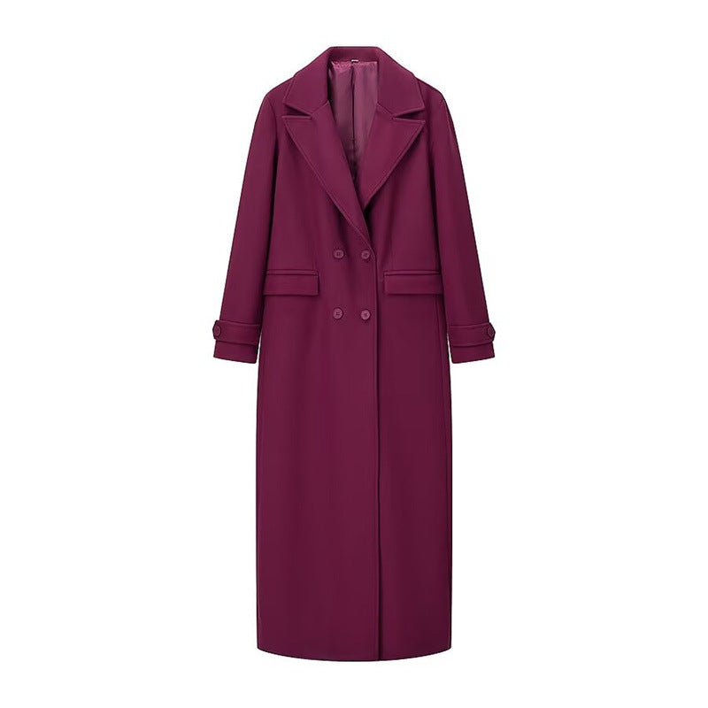 Women's Elegant Double-Breasted Coat with Modern Cut