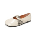 Women's Ballet Flats with Elegant Cross-Strap and Textile Accent