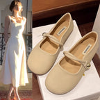 Women's Ballet Flats with Elegant Strap and Comfortable Sole