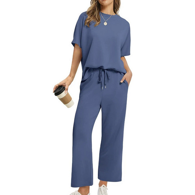 Women's Comfortable Loungewear Set with Loose Fit and Pockets