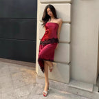 Women's Evening Dress with Lace Accents