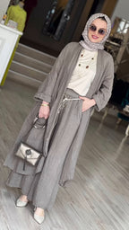 Women's Casual and Elegant Two-Piece Set with Throw