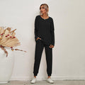 Women's Cozy Lounge Set with Casual Cut and Pockets