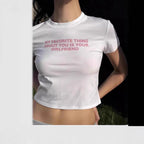 Women's Crop T-Shirt in Urban Graphic Design