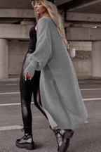 Women's Chunky Knit Cardigan with Deep Pockets and Casual Oversized Fit