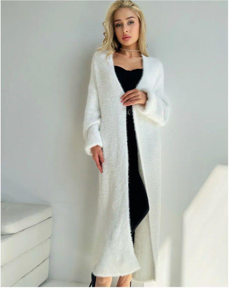 Women's Fluffy Long Cardigan