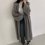 Women's Open-Front Chunky Knit Cardigan