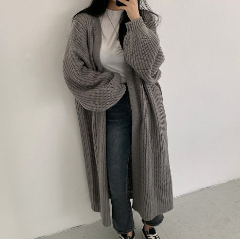 Women's Open-Front Chunky Knit Cardigan
