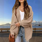 Women's Wide-Cut Chunky Knit Cardigan